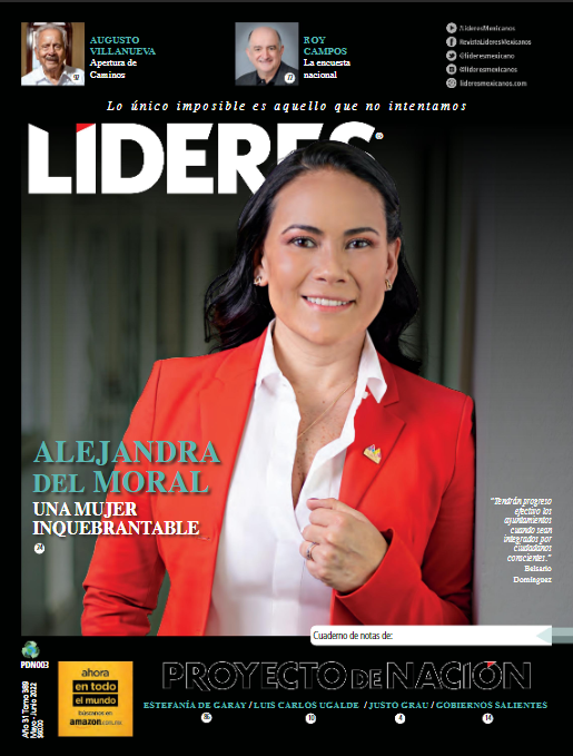 Alejandra del Moral portada de revista Proyecto de Nacion
