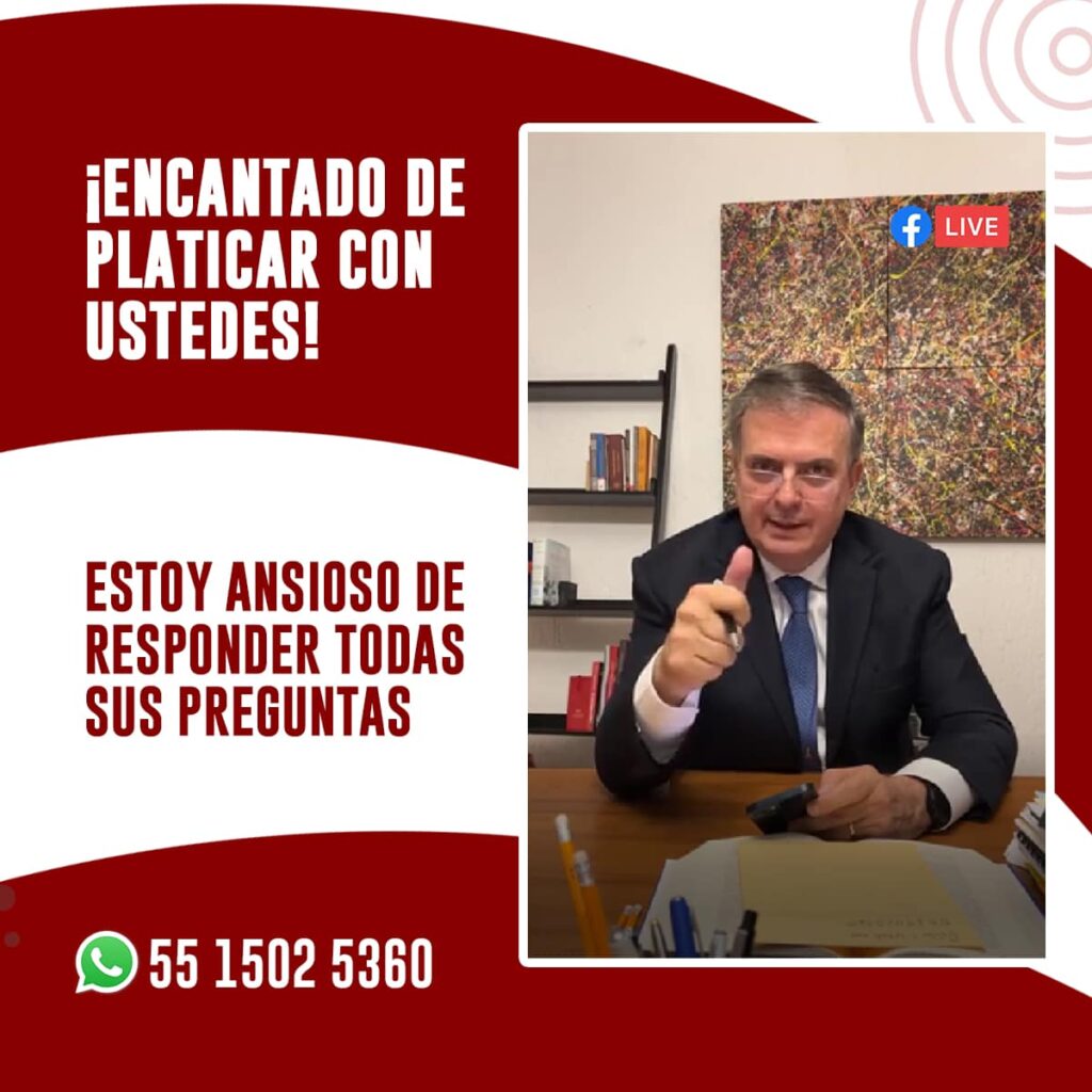 Ebrard comparte WhatsApp para atender peticiones de la gente