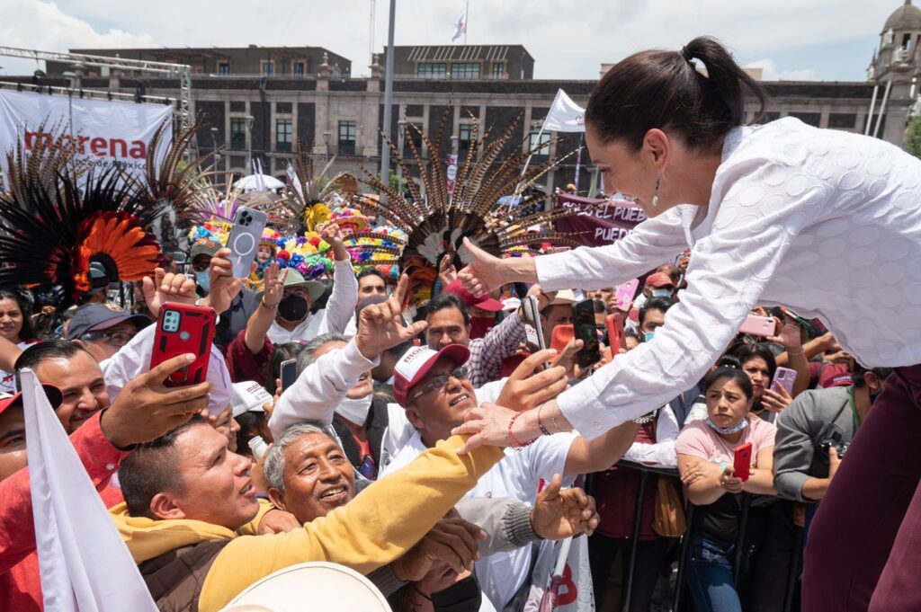 Sheinbaum senala en mitin de Morena que Mexico es primero