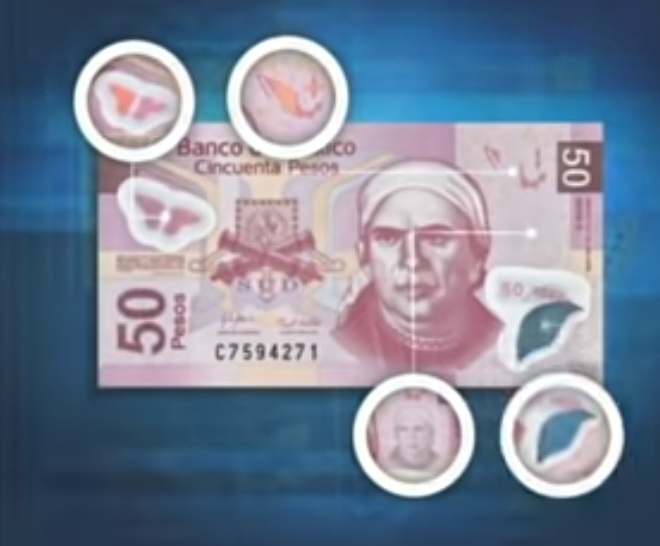 ¿Qué características tienen los billetes de 50 pesos originales?