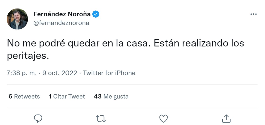 tuit de Fernández Noroña