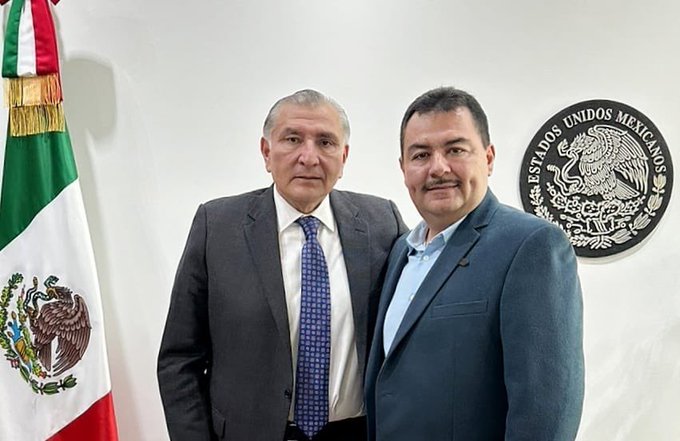 Adán Augusto se reúne con alcalde de García, Nuevo León