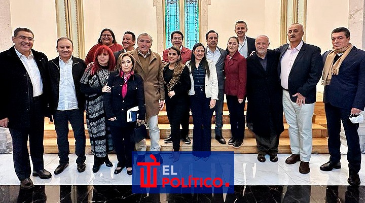 Sergio Salomón tiene reunión con Sheinbaum, Adán Augusto y gobernadores