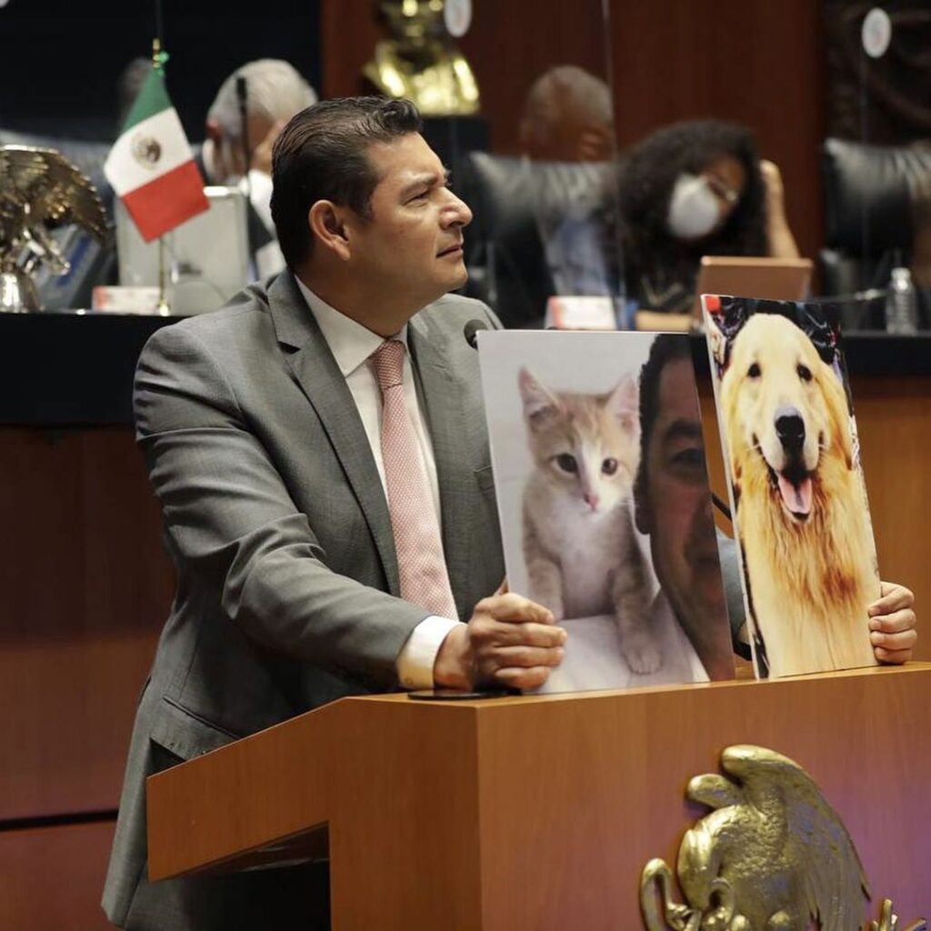 Alejandro Armenta defiende animales Senado