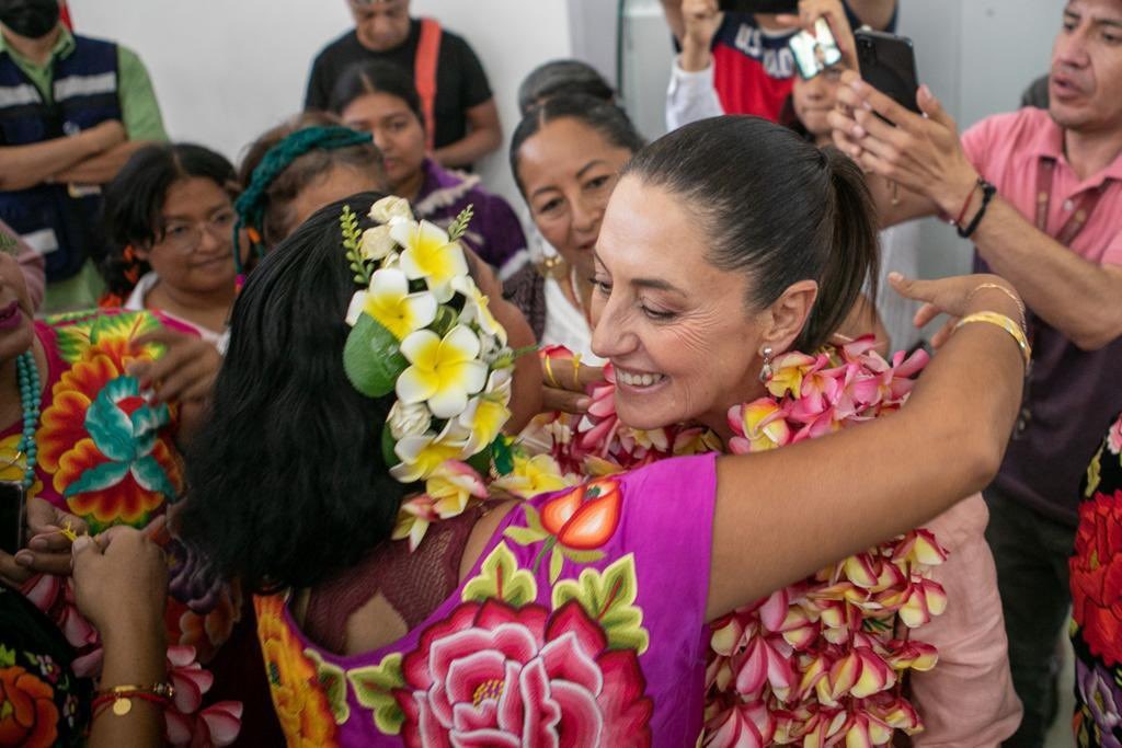 Claudia Sheinbaum recibimiento en Oaxaca 