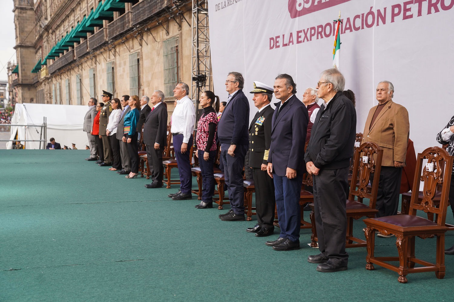 Octavio Romero acompañó al presidente AMLO durante la conmemoración de la Expropiación Petrolera 
