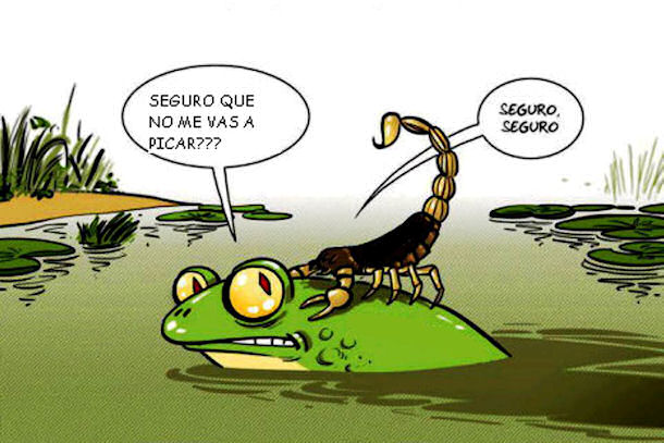 Sapo y el alacran