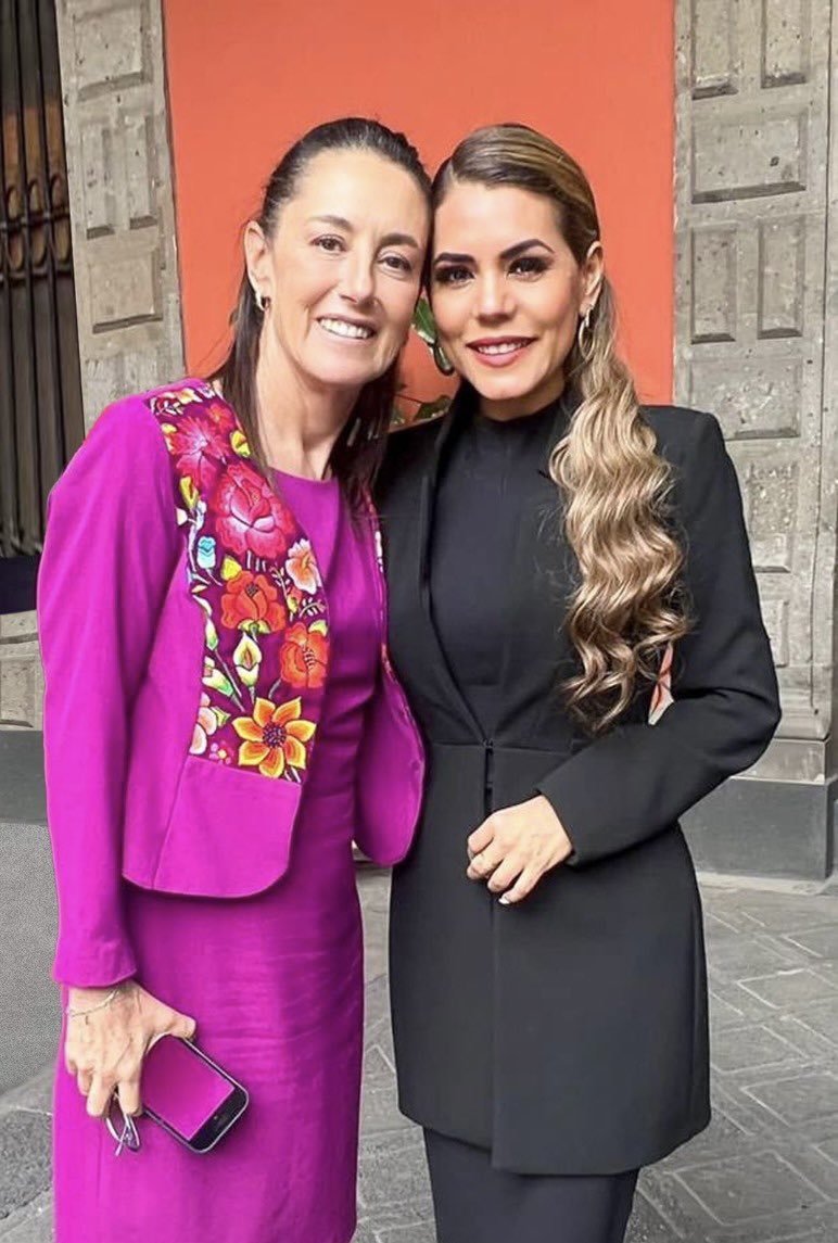 Evelyn Salgado Pineda y Claudia Sheinbaum