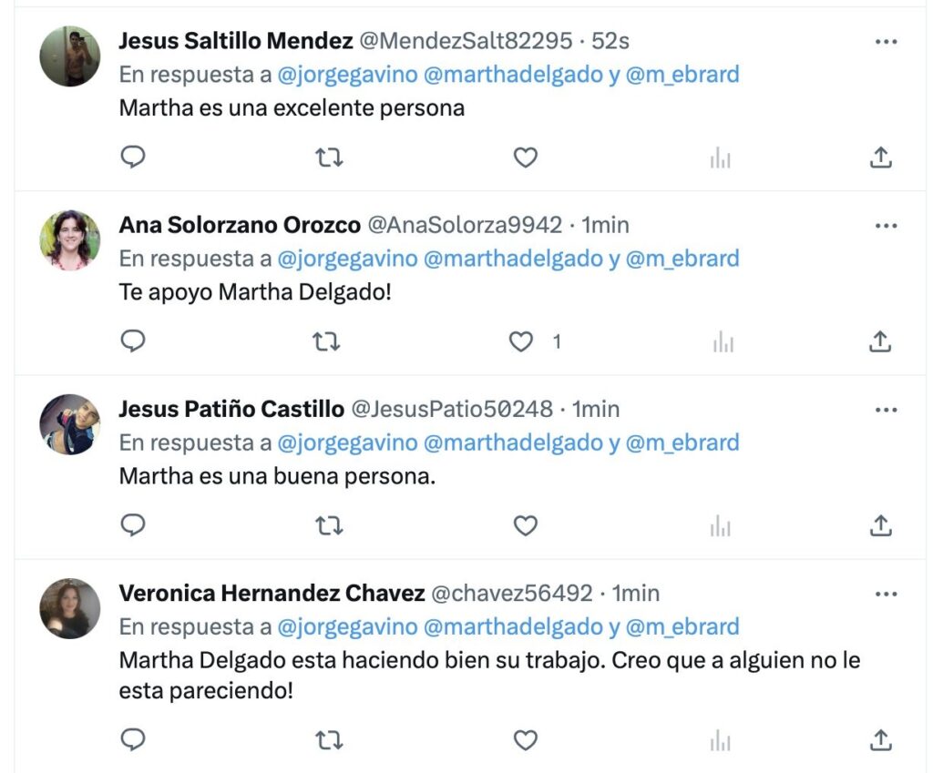 Jorge Gaviño muestra bots Ebrard