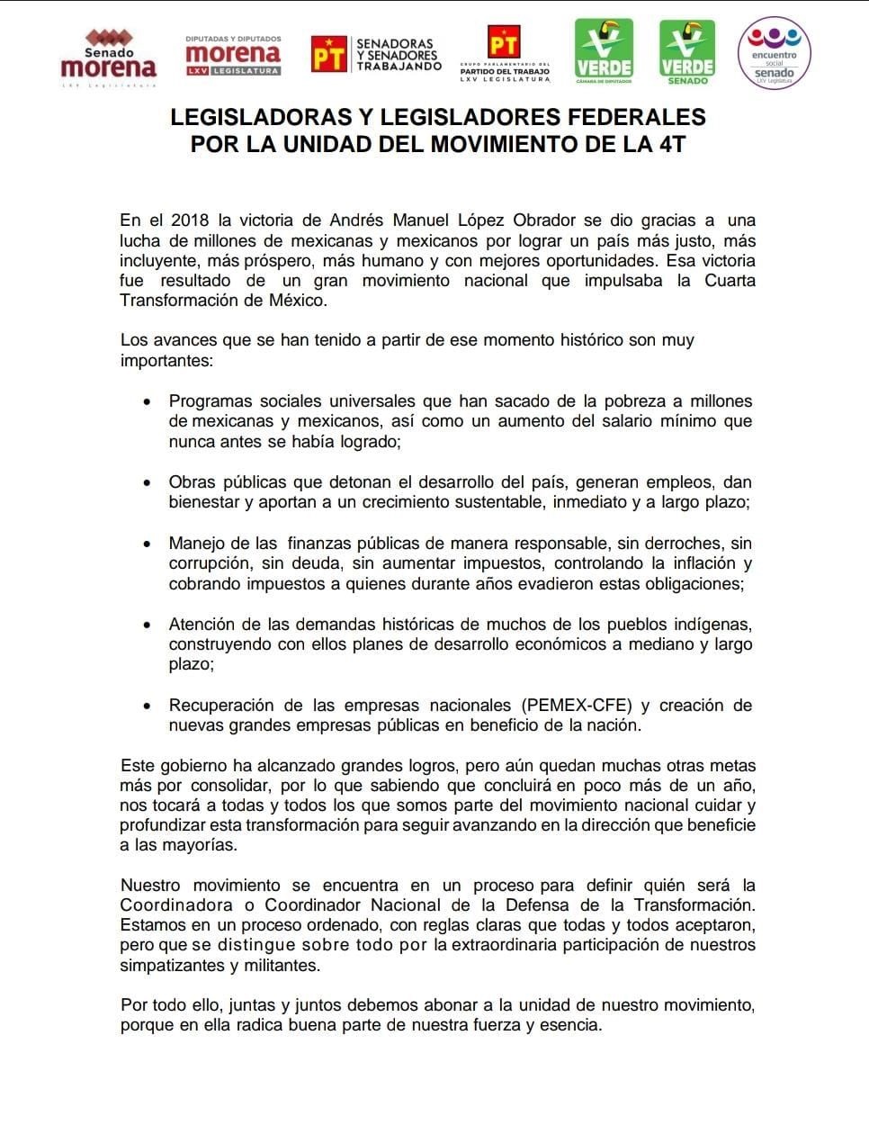 Legisladores de la 4T 