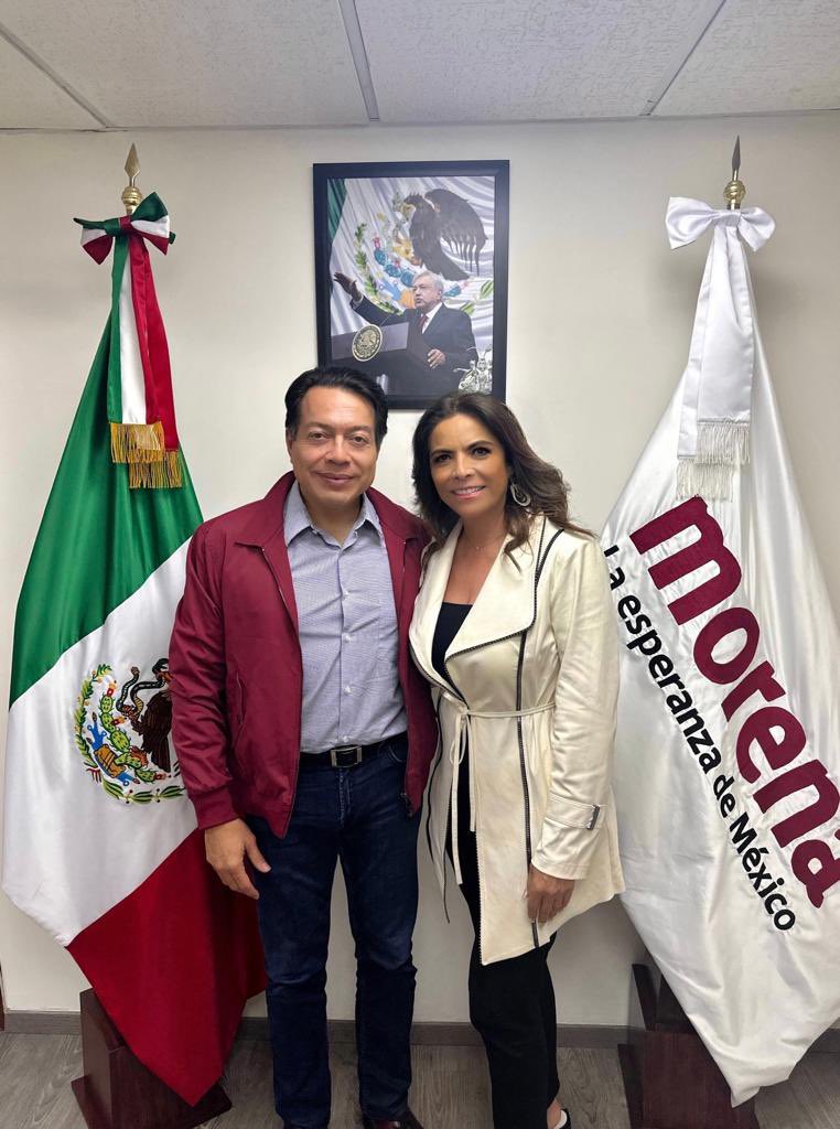 Olivia Salomón se reúne con Mario Delgado