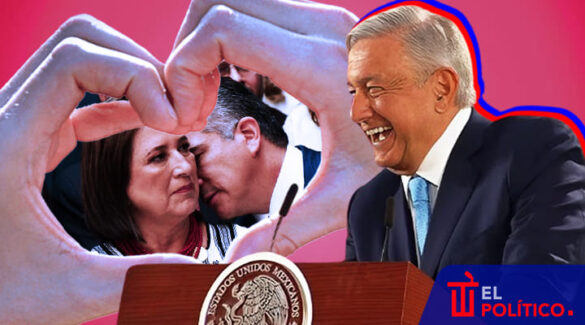 AMLO se burla de foto de Xóchitl Gálvez y Alito Moreno