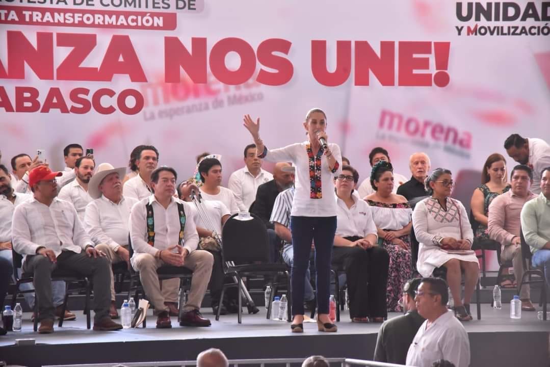 Claudia Sheinbaum firma acuerdo de Unidad en Tabasco