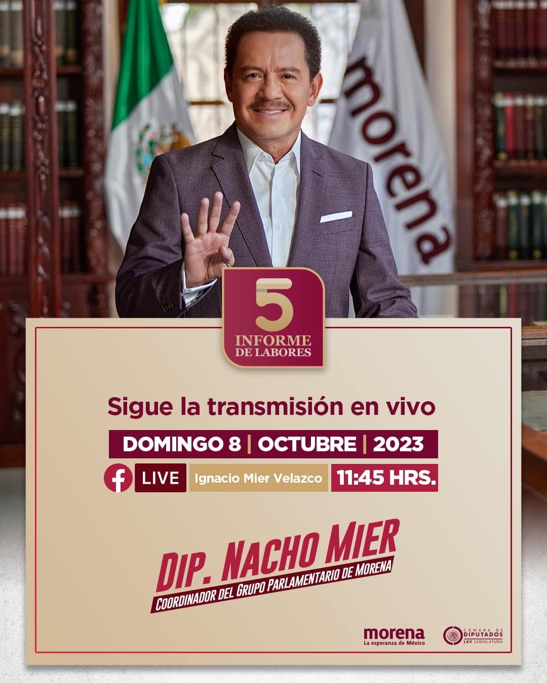 ¿Cuándo será el 5to Informe de Labores de Nacho Mier?