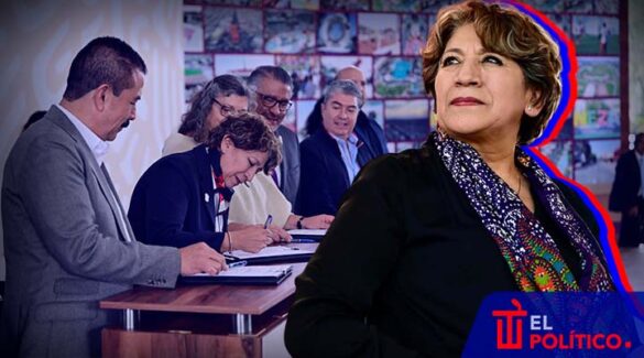 Delfina Gómez forma convenio para erradicar el analfabetismo