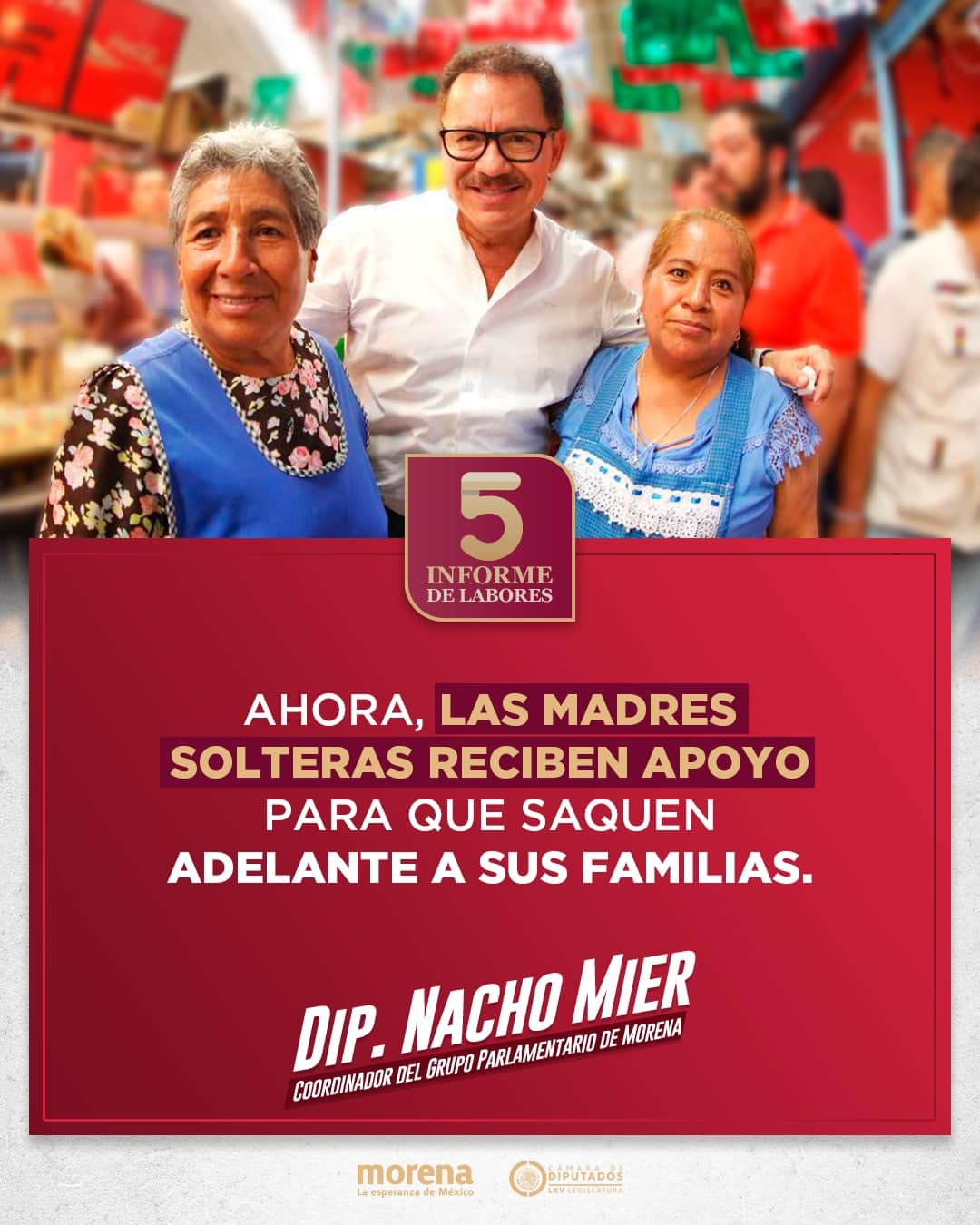 Nacho Mier destaca apoyo a las mujeres en promocional