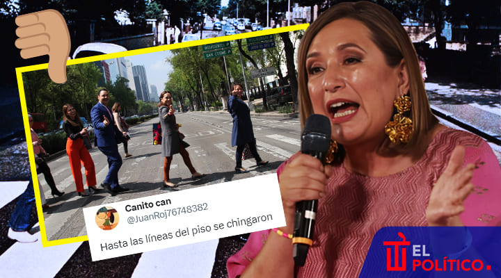 Xóchitl Gálvez copia caminata de The Beatlesy la critican