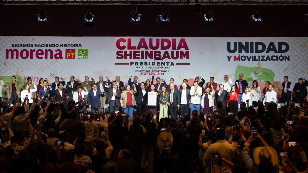 Sheinbaum se registra como precandidata presidencial de Morena