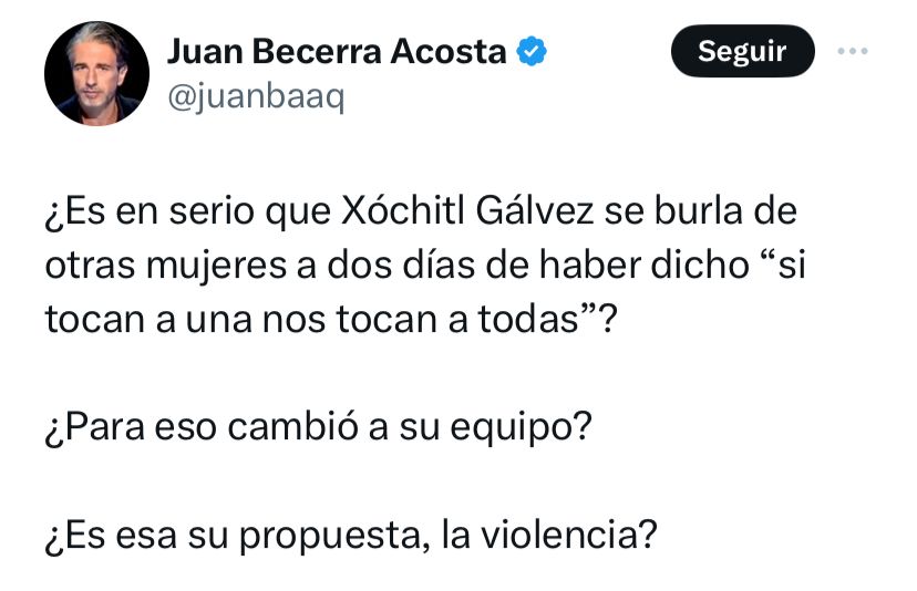 Xóchitl Gálvez críticas