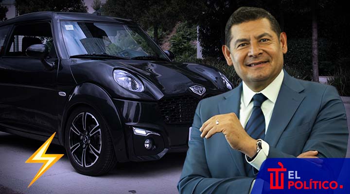 Alejandro Armenta. Auto eléctrico con el que recorrerá Puebla