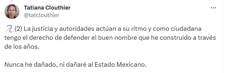 Clouthier señaló que Jalife la difamó