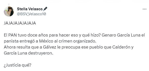 Crítica contra Xóchitl Gálvez 