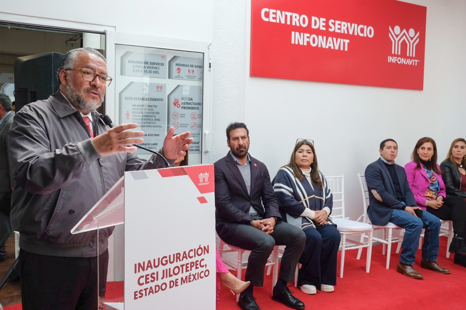 Horacio Duarte inaugura oficinas de Infonavit en Jilotepec