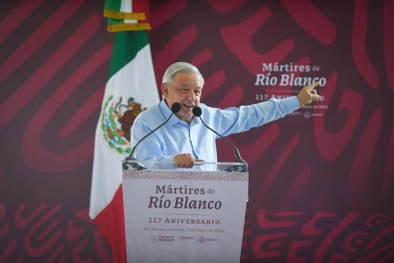 AMLO en el 117 aniversario de los Mártires de Río Blanco