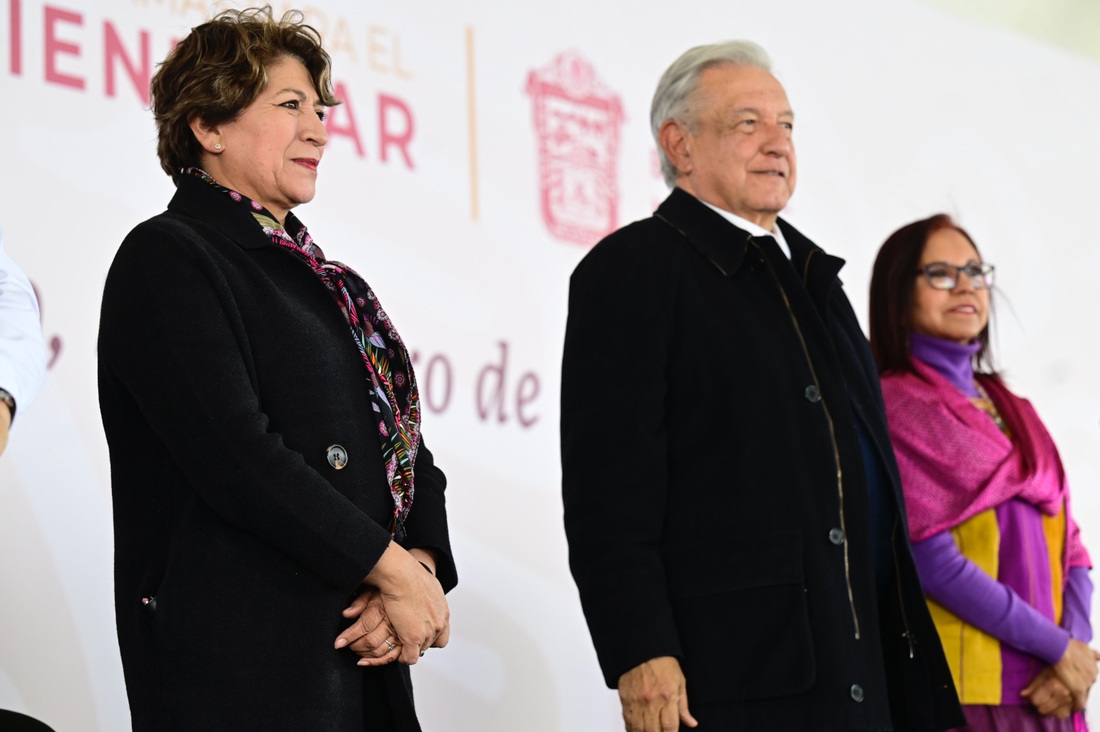 Desde Acolman Delfina gómez y AMLO encabezan evento