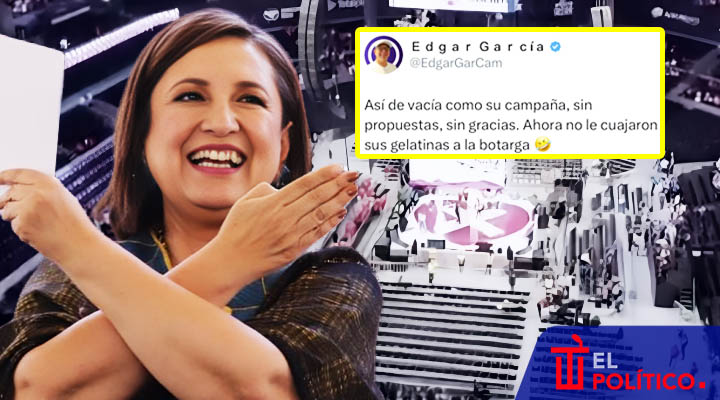 Exhiben vacío en Arena CDMX para el cierre de Xóchitl Gálvez