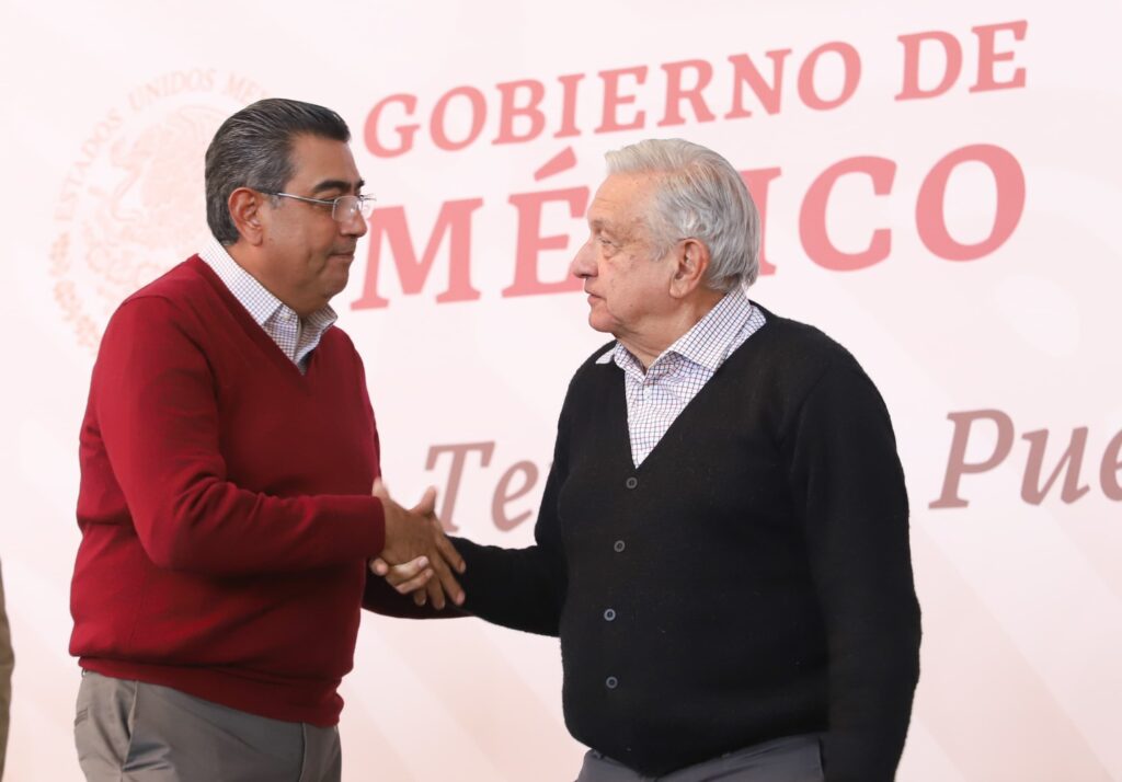 Sergio Salomón y AMLO