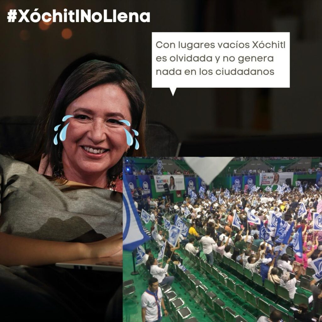 Xóchitl Gálvez lugares vacíos 