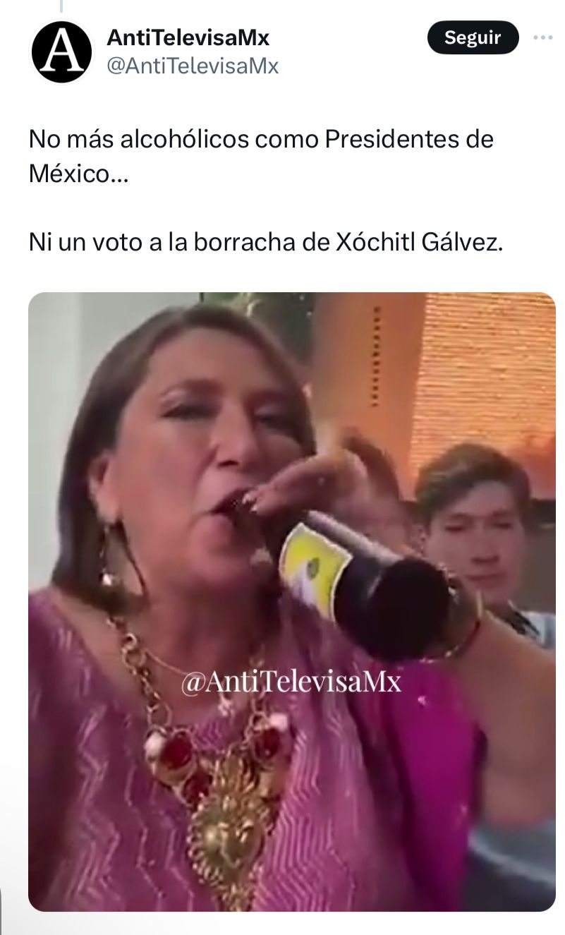 Xóchitl Gálvez se emborracha con jóvenes