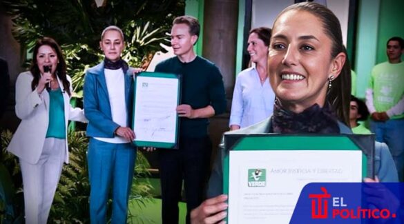 Sheinbaum toma protesta como candidata del Partido Verde