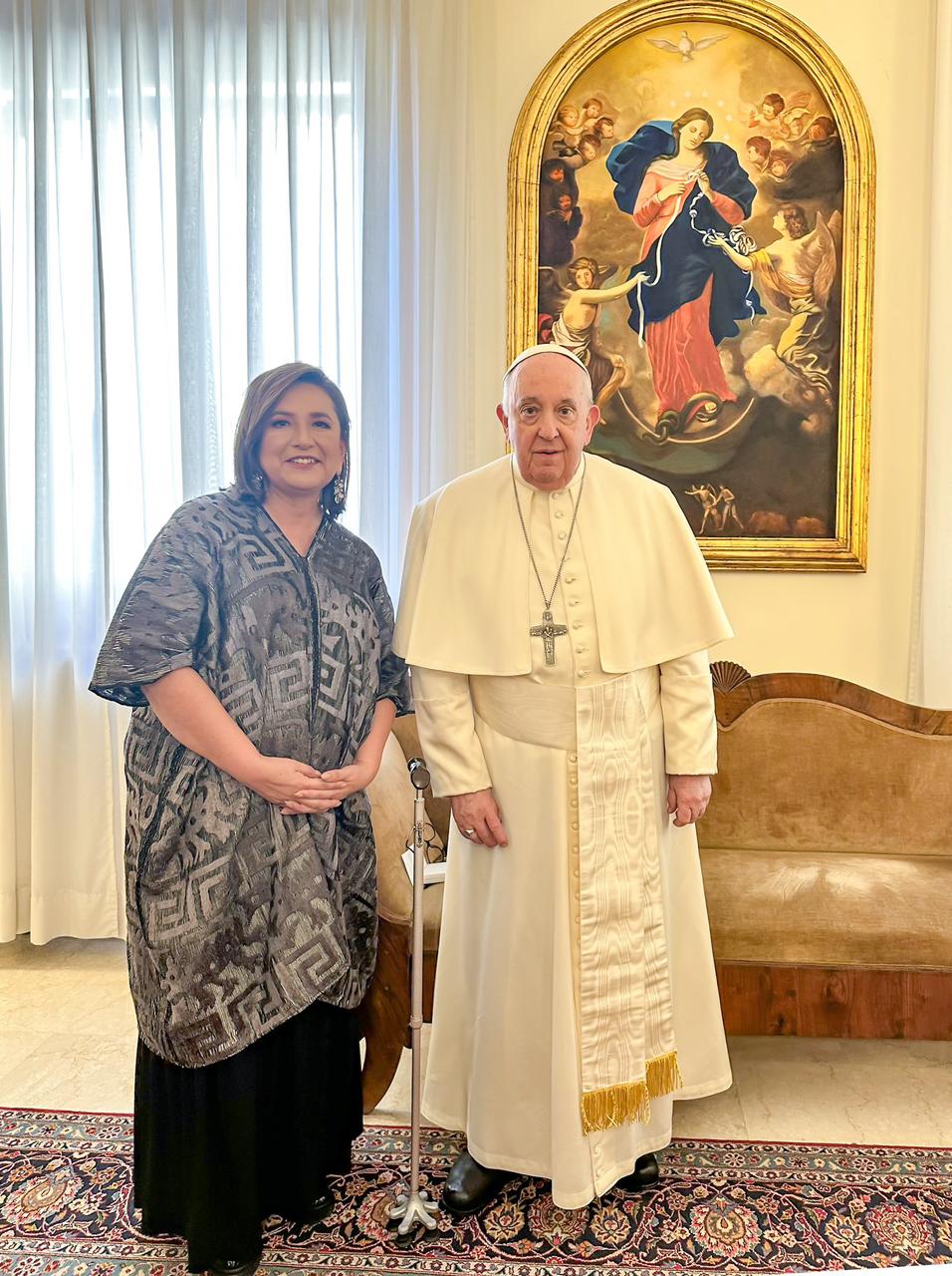 Xochitl Gálvez mintió sobre reunión con el papa