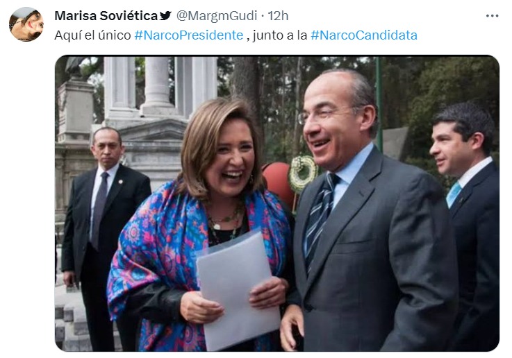 Xóchitl Gálvez y Felipe Calderón burlas