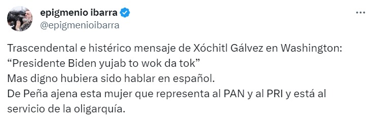 Xóchitl Gálvez y Joe Biden