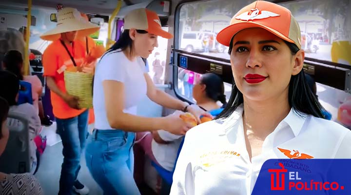 Critican a Sandra Cuevas por regalar naranjas; video