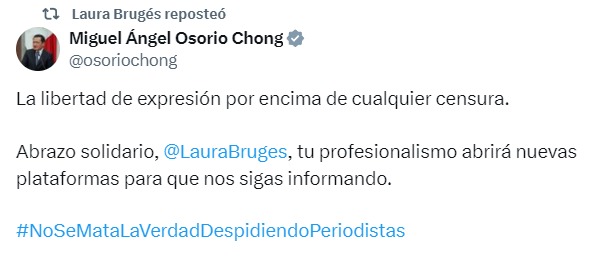 Laura Brugés apoyo de oposición