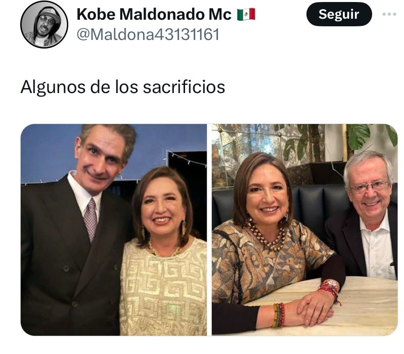 Sacrificios de colaboradores de Xóchitl Gálvez