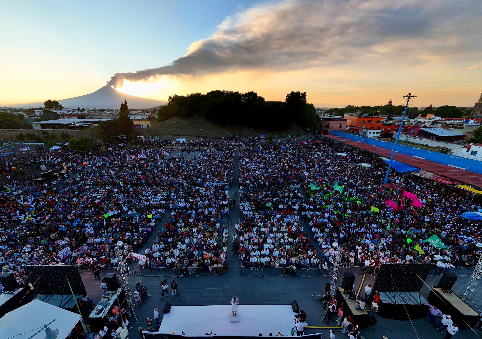 Sheinbaum en mitin de Cholula