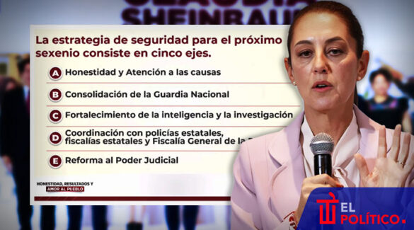 Sheinbaum presenta los 5 ejes de su estrategia de seguridad