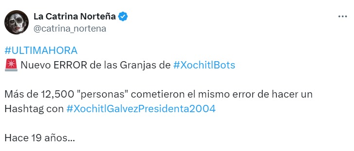 Redes se burlan de errores de los bots de Xóchitl Gálvez