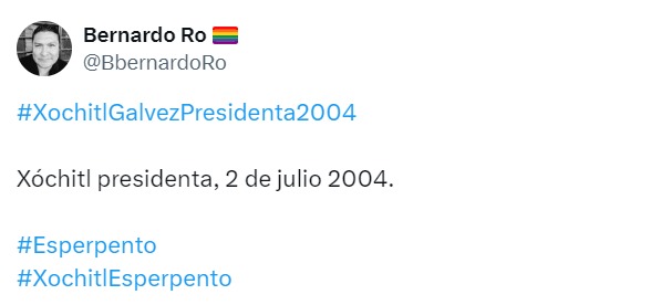 #XochitlGalvezPresidenta2004: nuevo error de los Xochibots