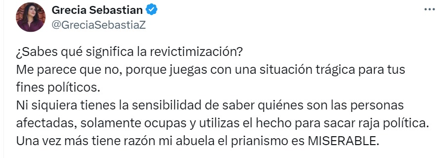 Xóchitl Gálvez revictimización