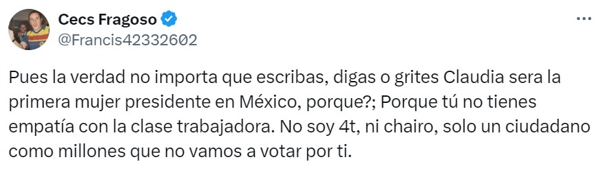 Xóchitl Gálvez sin empatía 