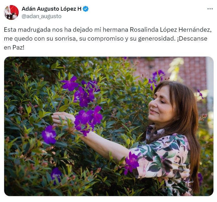 Adán Augusto despide a Rosalinda López Hernández