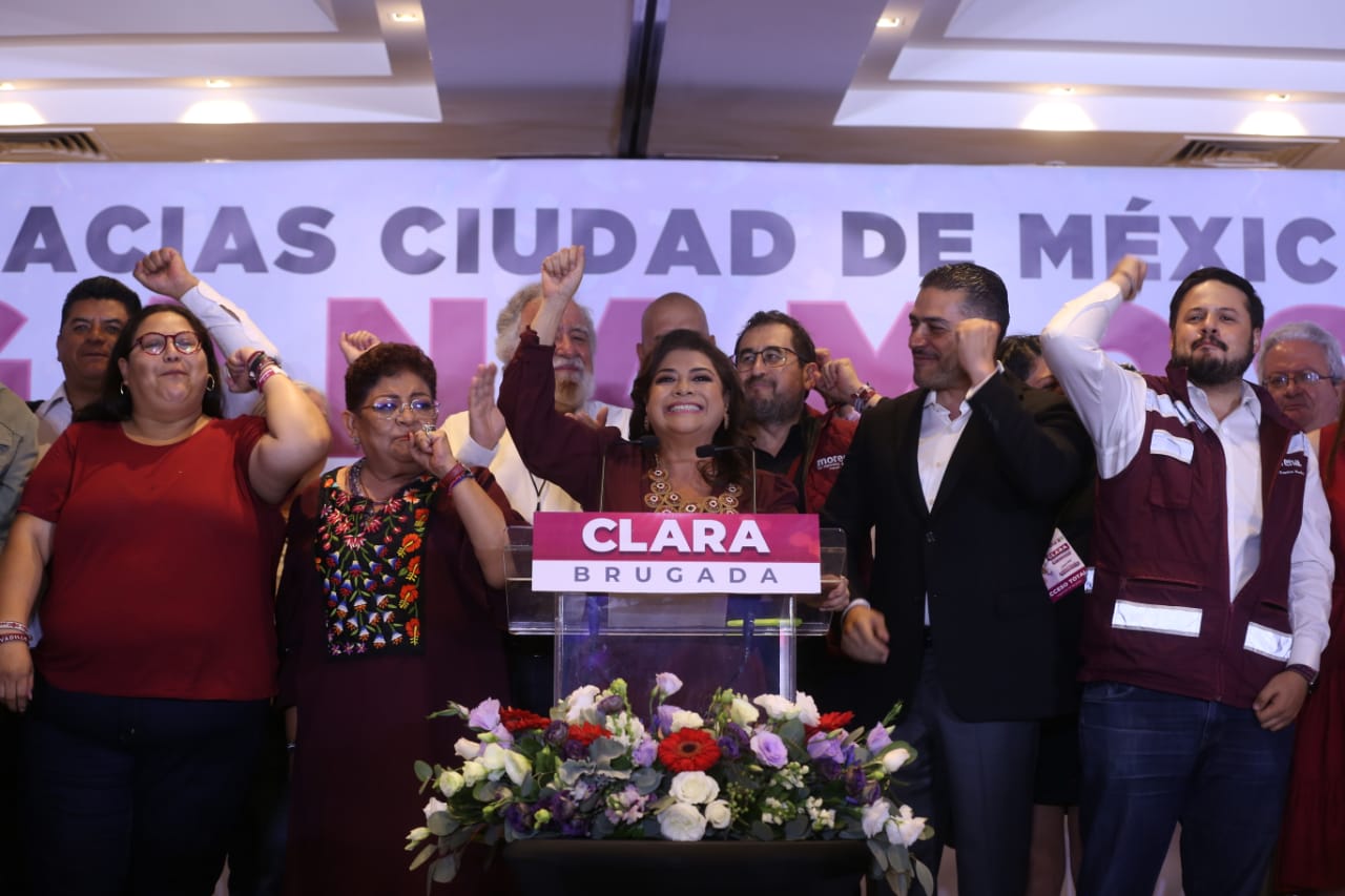 Clara Brugada se proclama ganadora en Ciudad de México