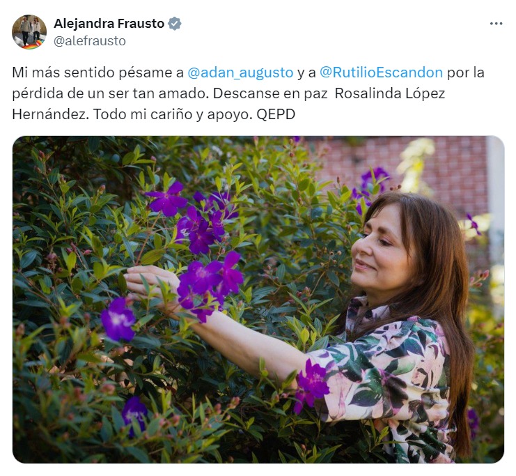 Fraustro despide a Rosalinda López Hernández