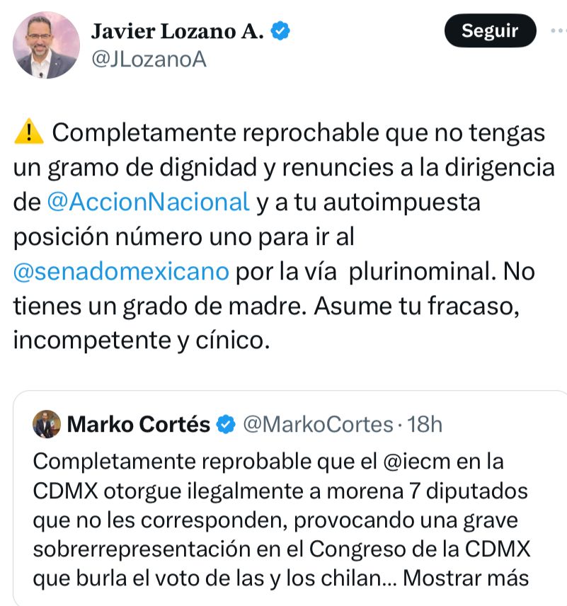 Javier Lozano vs. Marko Cortés